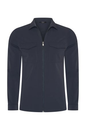 Heren Mi Piace Jacket –Donker Blauw (202014): Herencolbert in travelstof, donkerblauw, model 202014.