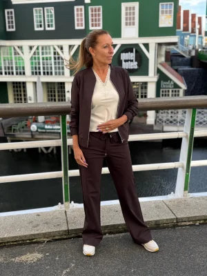 Mi Piace Dames Travel- Broek Straight – Espresso (MP202136) (1)