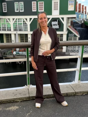 Mi Piace Dames Travel- Broek Straight – Espresso (MP202136)