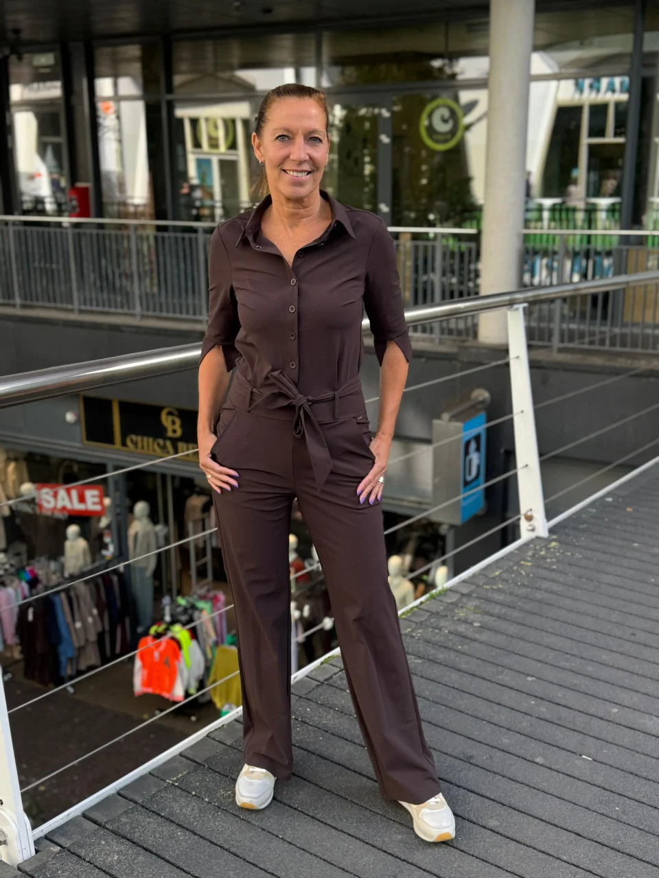 Mi Piace Dames Travel Jurk - Espresso (MP202092)