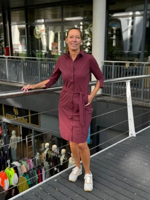 Mi Piace Travel Dames Jurk – Burgundy (2092) (1)