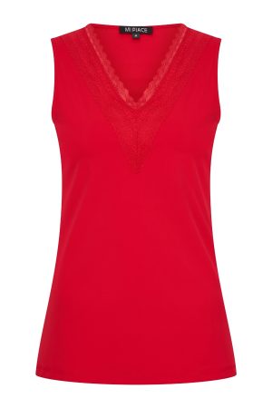 Mi Piace Dames Top Lace - Rood (202254)