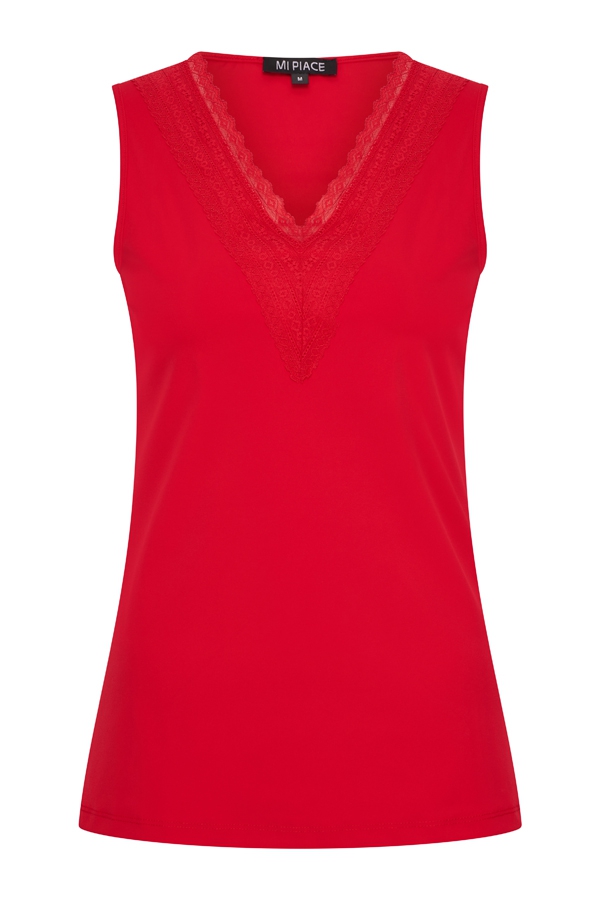 Mi Piace Dames Top Lace - Rood (202254)