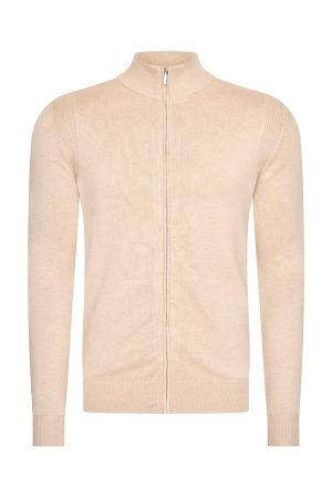 Mi Piace Heren Cardigan Zip (RM202018-1) Beige