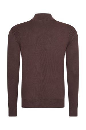 Mi Piace Heren Cardigan Zip (RM202018-1) Espresso