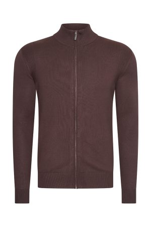 Mi Piace Heren Cardigan Zip (RM202018-1) Espresso