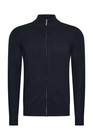 Mi Piace Heren Cardigan Zip (RM202018-1) dark blue